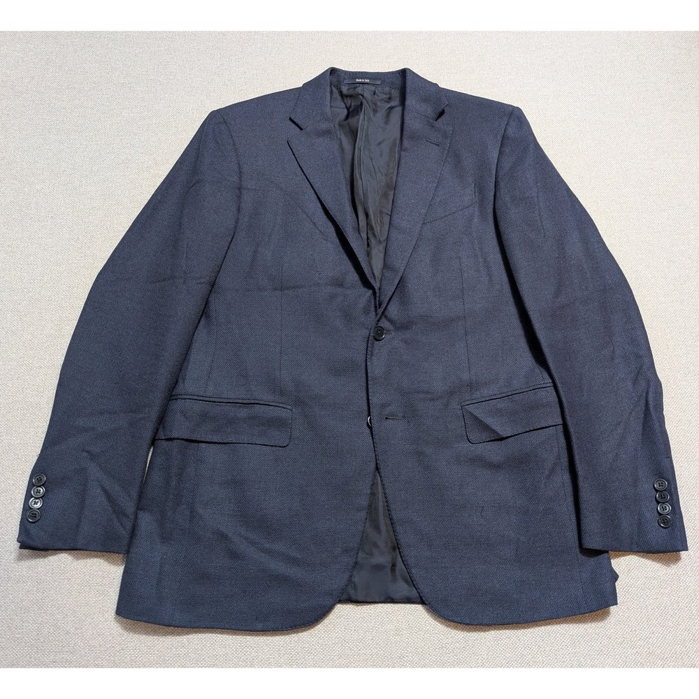 Ermenegildo Zegna Men's Blazer ITA 50R USA 40R Navy Blue 100% Wool Italy Made